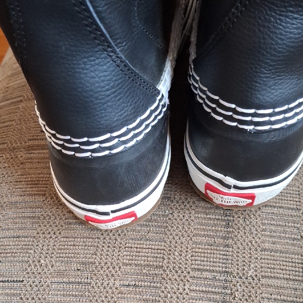 Vans Mens Standard Mid Black White Snow Boots - Picture 3 of 9